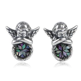 (image for) Baby Angel Stud Earrings with Gemstone