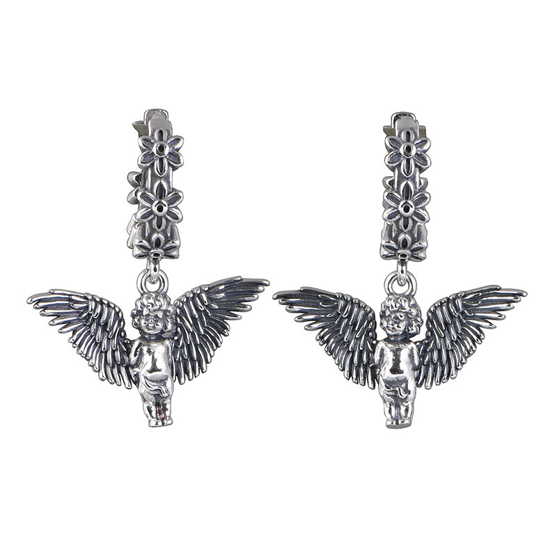 (image for) Baby Angel Earrings in Sterling Silver