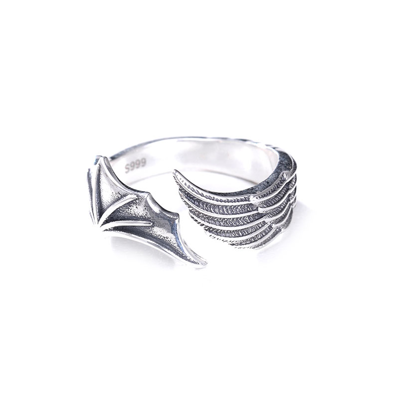 (image for) Angel Wing and Devil Wing Ring in Sterling Silver